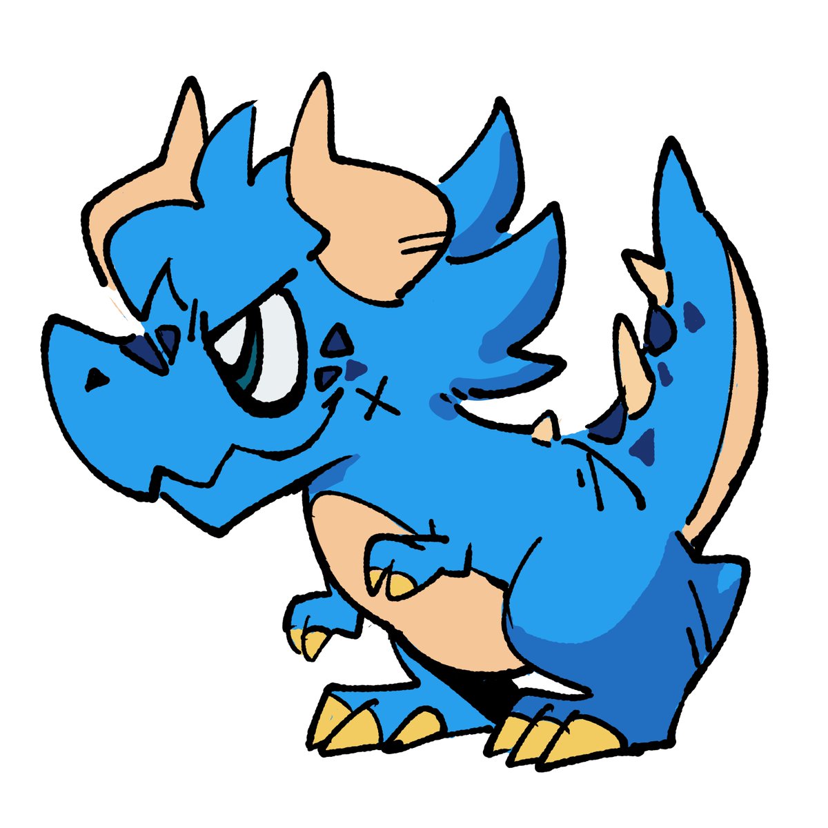 Kiiru_rkgk's tweet photo. Drew a blue dino for @dynobluevt 🦖✨
#Dynart https://t.co/w601IBIyHH