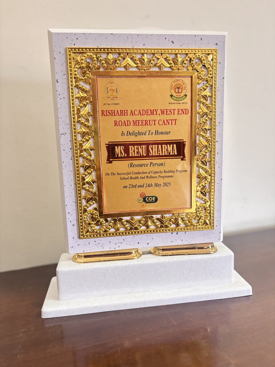 Ms. Renu Sharma, Principal and Assistant Director of Indirapuram Public School, successfully conducted a two-day Capacity Building Programme (CBP) on the School Health and Wellness Program at Rishabh Academy, Meerut.