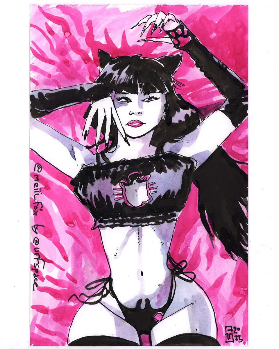 Pewfell's tweet photo. The the second of today's three https://t.co/L5CrqHx7si #Kickstarter #LiveDrawings. #astrokitty IRL @meiii_fox .
#dipen #InkOnBristol #Portrait #pink https://t.co/PVRGetVStl