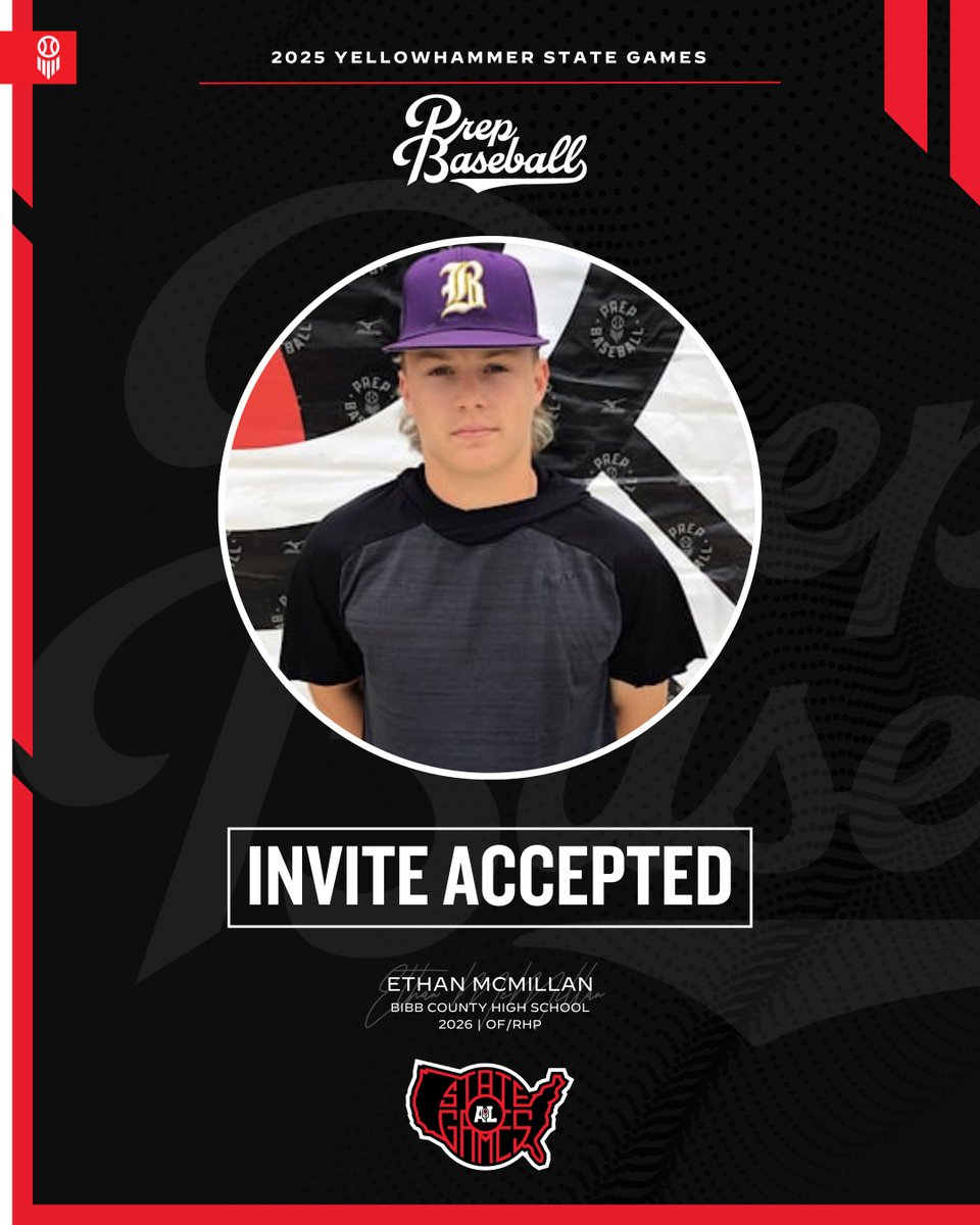 Prep Baseball Alabama (@prepbaseballal) on Twitter photo #๐๐๐๐๐ฆ๐๐ฌ๐๐: ๐๐ง๐ฏ๐ข๐ญ๐ ๐๐๐๐๐ฉ๐ญ๐๐ โ
OF/RHP Ethan McMillan (@Bibb_Co, 2026) is ๐๐ข๐๐๐๐ ๐๐ก ๐ for the Yellowhammer State Games, held on June 17th-18th at Sand Mountain Park in Albertville, AL.
Request an invite to the premier event of the summer. โคต๏ธ
๐: #๐๐๐๐๐ฆ๐๐ฌ๐๐: ๐๐ง๐ฏ๐ข๐ญ๐ ๐๐๐๐๐ฉ๐ญ๐๐ โ
OF/RHP Ethan McMillan (@Bibb_Co, 2026) is ๐๐ข๐๐๐๐ ๐๐ก ๐ for the Yellowhammer State Games, held on June 17th-18th at Sand Mountain Park in Albertville, AL.
Request an invite to the premier event of the summer. โคต๏ธ
๐: