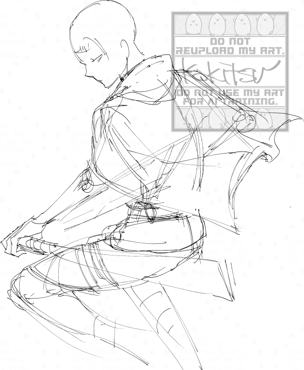 kakitsu_snar's tweet image. aoさん( @ao53141479 )より進撃の兵長
ありがとうございました～！
全身ラフの供養もさせてください(´つヮ⊂)