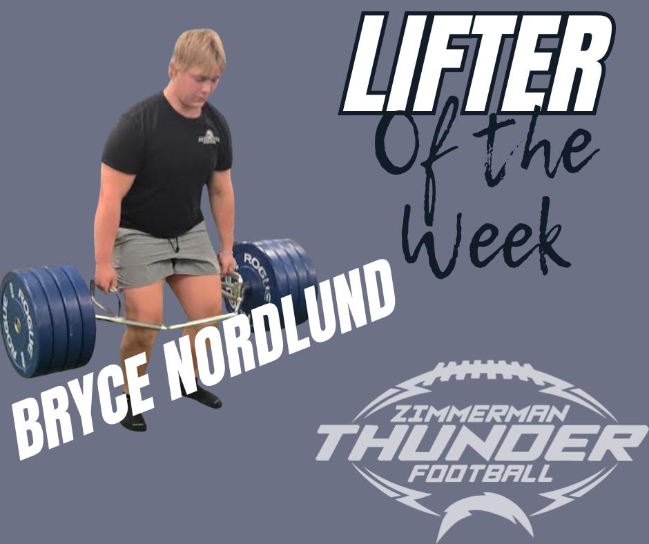 Bryce was voted by his peers 
Lifter of the Week!!!
<a href="/BryceNordlund51/">Bryce Nordlund</a>