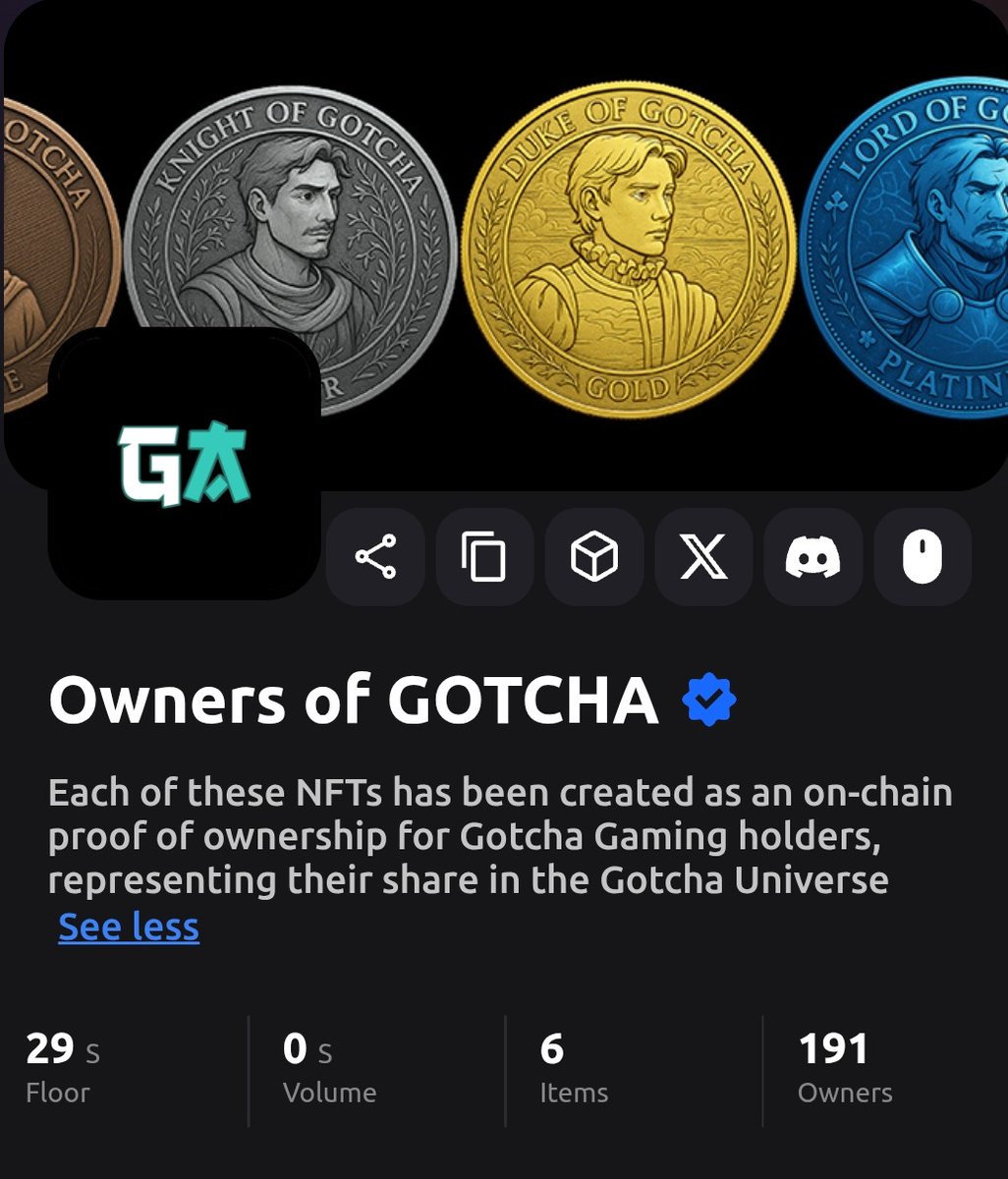 GotchA_P2E's tweet image. Let's make first Owners of Gotcha collection Giveaway!

Burn your NFT here and get new Owners of Gotcha NFT for free 👇
burn.gotchanft.com

-Send your Owners of Gotcha NFT under this tweet.
-RT &amp;amp; Like this tweet.

🍀1 person will win 50 $S 

48 HRS ⏳️
