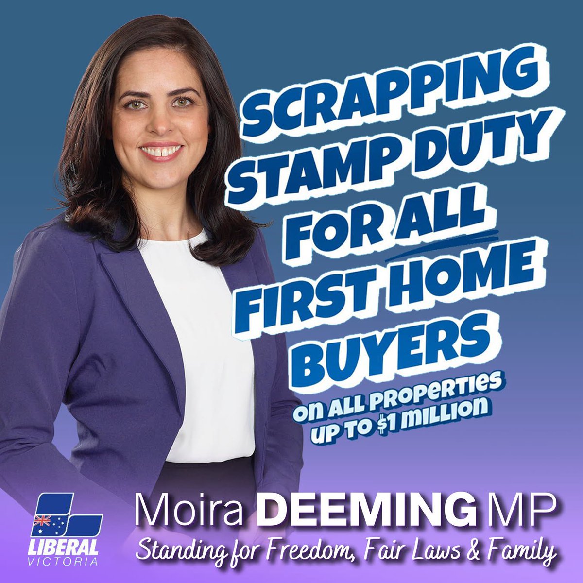 Moira Deeming MP (@moiradeemingmp) on Twitter photo 🏡 Owning your own home should be affordable for everyone!
💜That’s why a <a href="/BradBattinMP/">Brad Battin MP</a> Liberal Government will scrap Stamp Duty for First Home buyers in Victoria! 🏡 Owning your own home should be affordable for everyone!
💜That’s why a <a href="/BradBattinMP/">Brad Battin MP</a> Liberal Government will scrap Stamp Duty for First Home buyers in Victoria!