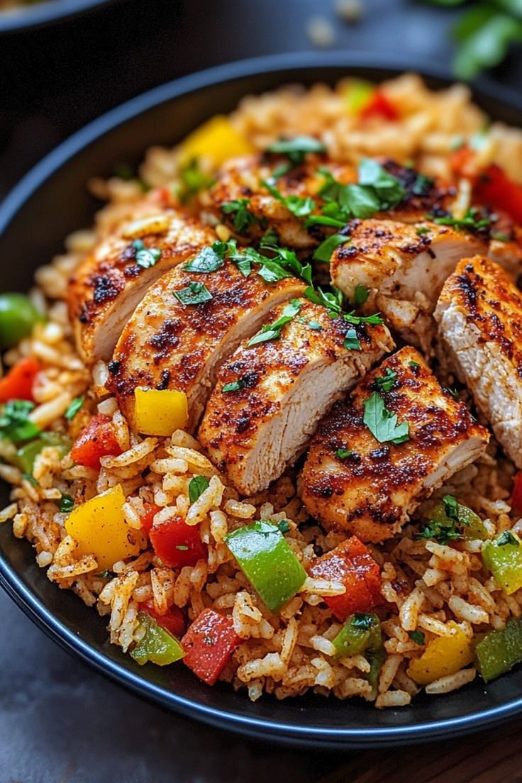 ann_ann886's tweet image. Cajun Chicken and Rice