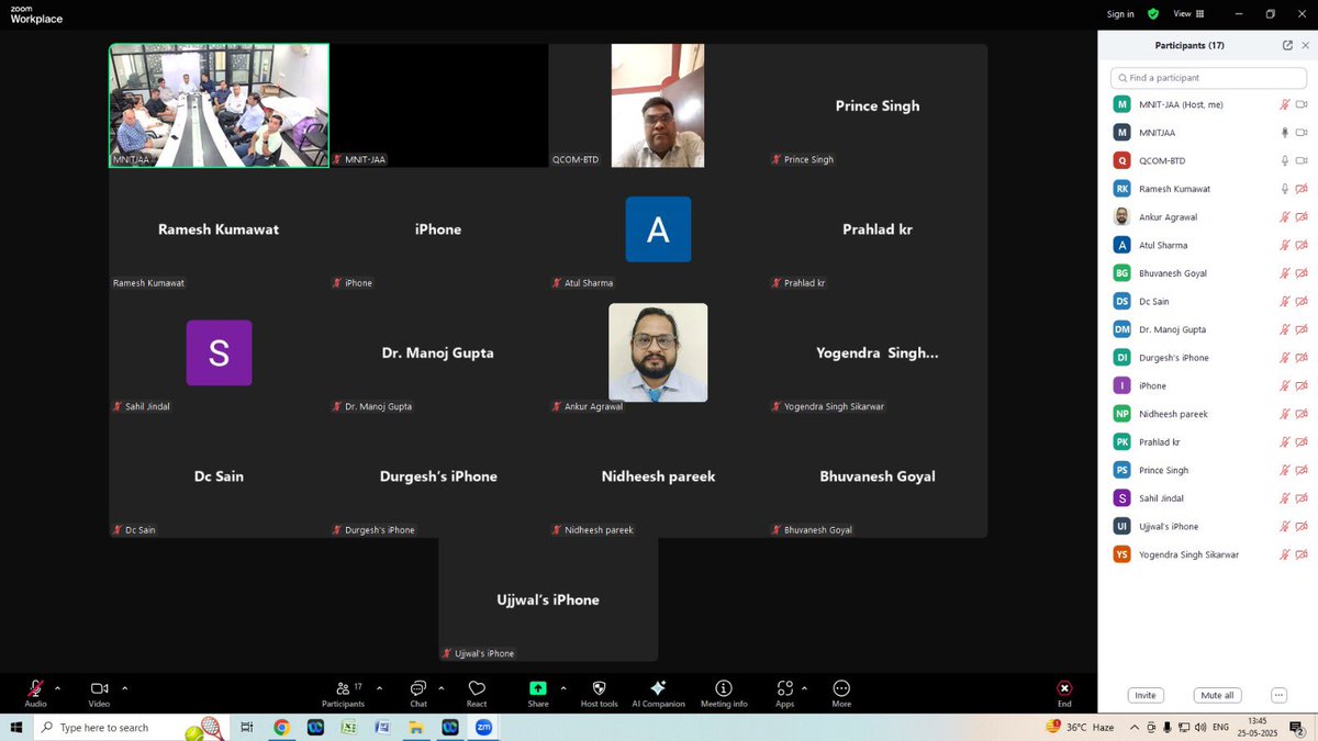 A special Alumni Meet was held on 25 May 2025 at MNIT JAA Office, uniting alumni in competitive exam teaching to help boost MNIT’s JOSAA visibility. 💬🎯
Grateful for the energy, insights, and support — both online &amp; offline! 
#MNITAlumni #JOSAA2025 #MNITJaipur #AlumniMeet2025