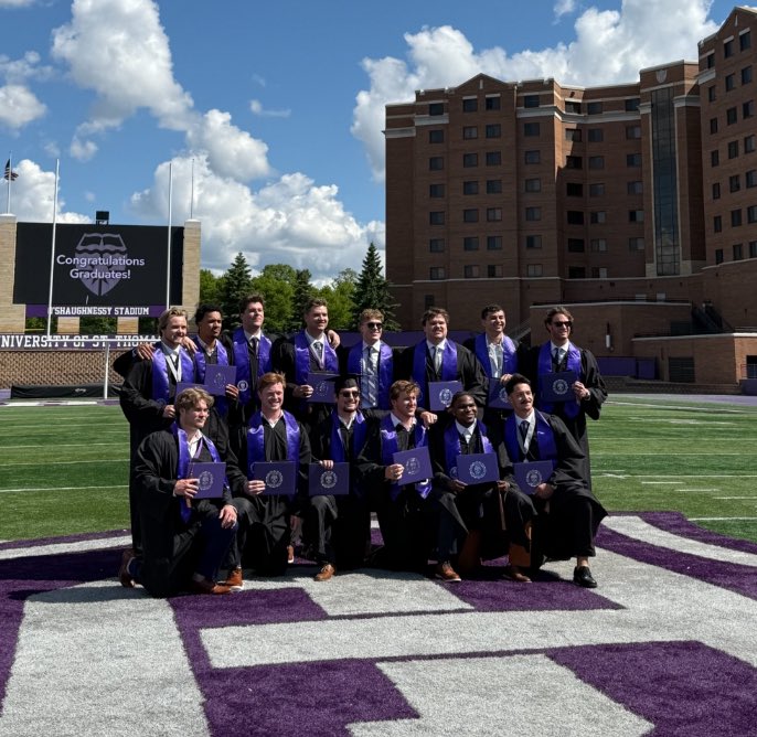 Coach Glenn Caruso (@coach_caruso) on Twitter photo 👨🎓 Congrats Gentlemen!
💟💗💜 this Crew <a href="/UST_Football/">St. Thomas Football</a>
<a href="/TommieAthletics/">St. Thomas Athletics</a> 1️⃣st D1 rec class. Winningest <a href="/PFLNews/">Pioneer Football</a> #SeniorClass over their career. Unbelievably great 😈, even better people‼️ I love you all & apprec who you’re becoming, blessed to be your Coach.
#Passion26 • 👨🎓 Congrats Gentlemen!
💟💗💜 this Crew <a href="/UST_Football/">St. Thomas Football</a>
<a href="/TommieAthletics/">St. Thomas Athletics</a> 1️⃣st D1 rec class. Winningest <a href="/PFLNews/">Pioneer Football</a> #SeniorClass over their career. Unbelievably great 😈, even better people‼️ I love you all & apprec who you’re becoming, blessed to be your Coach.
#Passion26 •