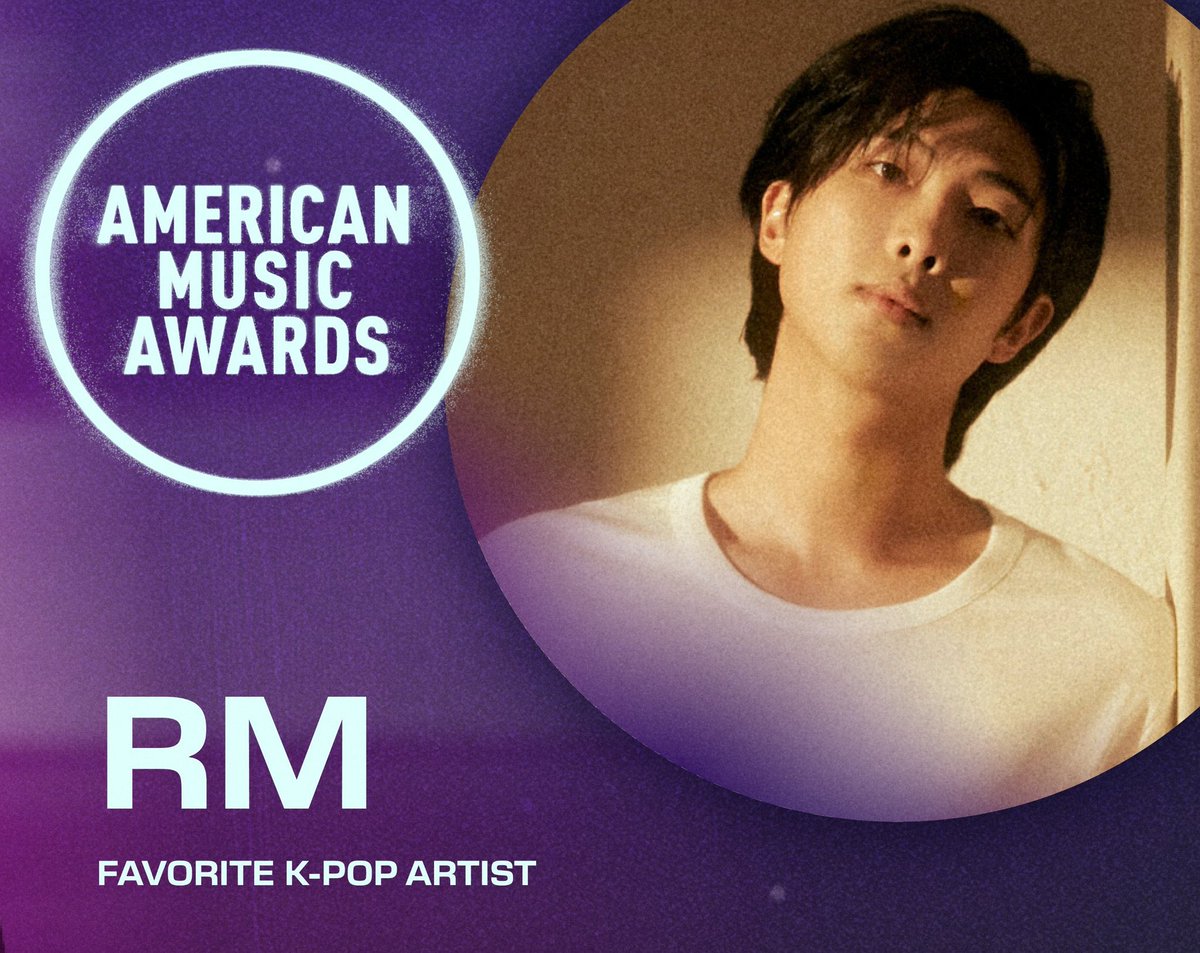 📢 축하합니다! 2025 아메리칸 뮤직 어워드  Favorite K-Pop Artist 부문에서 #RM 이 수상하였습니다😭🥳👏🏻👏🏻🎉🎉

#RM_AMAFavoriteKpopArtist
#AMAs   #RMwinsAtAMA2025
#아마스_케이팝아티스트RM