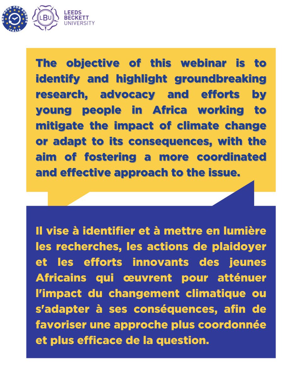 🌍 Webinaire – Climat, Paix &amp; Sécurité 🌐
📅 Mardi 27 mai à 18h00 (CEST)
🎙️ Avec la participation de <a href="/RaeddOng/">RAEDD-ONG</a> et son président <a href="/JuniasBergeron/">AZONDJINMON Dèwanou Bergeron Junias</a>.
🗣️ Faites entendre votre voix !
📌 Inscription 👉 forms.gle/om5GY3Z6QR8wUm…
#Jeunesse #Climat #Paix #Sécurité
 <a href="/UEauBenin/">UE au Bénin</a> <a href="/Y4Cofficial/">Youth4Climate</a>