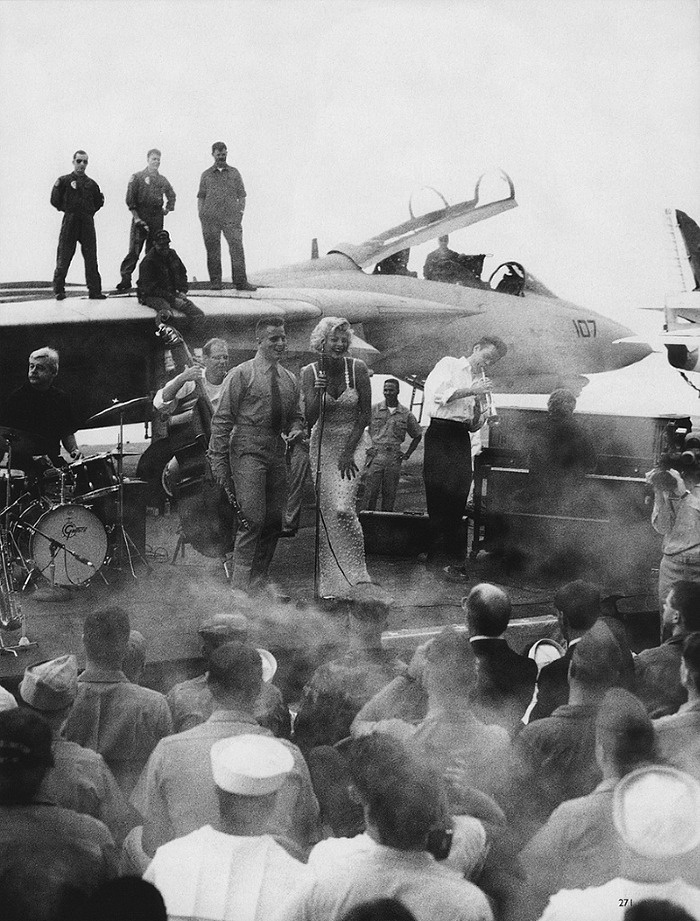 gturner6ppc's tweet image. This photo stumped some me and some friends for a while, as they knew Marylin Monroe and the Tomcat weren't contemporaneous. I did a quick reverse image search and solved our confusion.