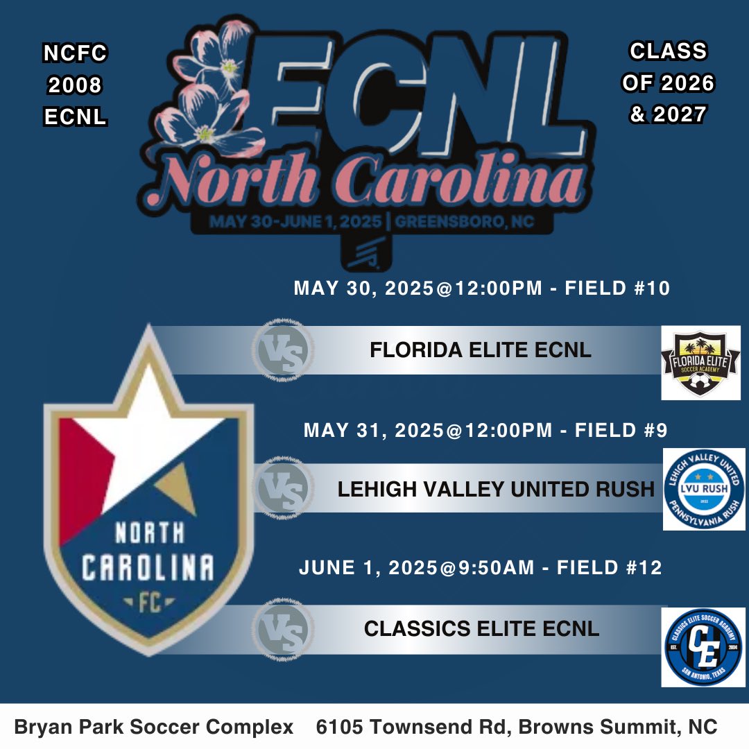 2008 NCFC ECNL Girls (@08g_ncfc_ecnl) on Twitter photo We are excited to be back together as a team for the last <a href="/ECNLgirls/">ECNL Girls</a> #showcase of the season! Coaches we would love it if you came to watch us play! #ECNLNC
<a href="/ImYouthSoccer/">ECNL/GA/Recruiting/College Soccer</a> <a href="/ImCollegeSoccer/">College Soccer Truth ™</a> <a href="/TopDrawerSoccer/">TopDrawerSoccer</a> <a href="/PrepSoccer/">Prep Soccer ⚽️</a> <a href="/TheSoccerWire/">SoccerWire</a> <a href="/DerekLeader/">Derek Leader</a> We are excited to be back together as a team for the last <a href="/ECNLgirls/">ECNL Girls</a> #showcase of the season! Coaches we would love it if you came to watch us play! #ECNLNC
<a href="/ImYouthSoccer/">ECNL/GA/Recruiting/College Soccer</a> <a href="/ImCollegeSoccer/">College Soccer Truth ™</a> <a href="/TopDrawerSoccer/">TopDrawerSoccer</a> <a href="/PrepSoccer/">Prep Soccer ⚽️</a> <a href="/TheSoccerWire/">SoccerWire</a> <a href="/DerekLeader/">Derek Leader</a>