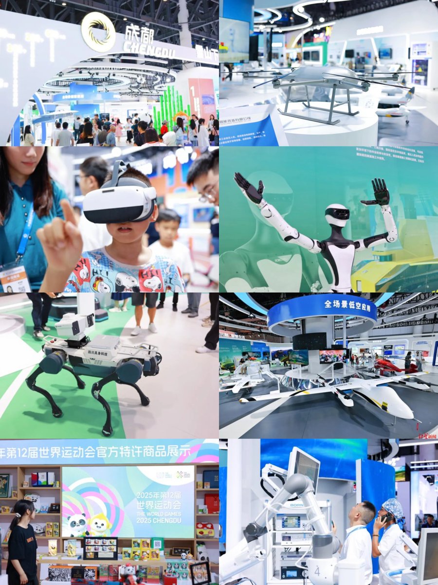 ChengduHitech's tweet image. 21 #CDHT enterprises are showcasing cutting-edge tech at #WCIF—from Aerofugia’s #eVTOLs and drones to BORNS’s surgical robot with sub-millimetre precision. Also featured: digital cultural innovations, AI  platforms like KOALA URAN and Tencent AI Arena across various fields.…