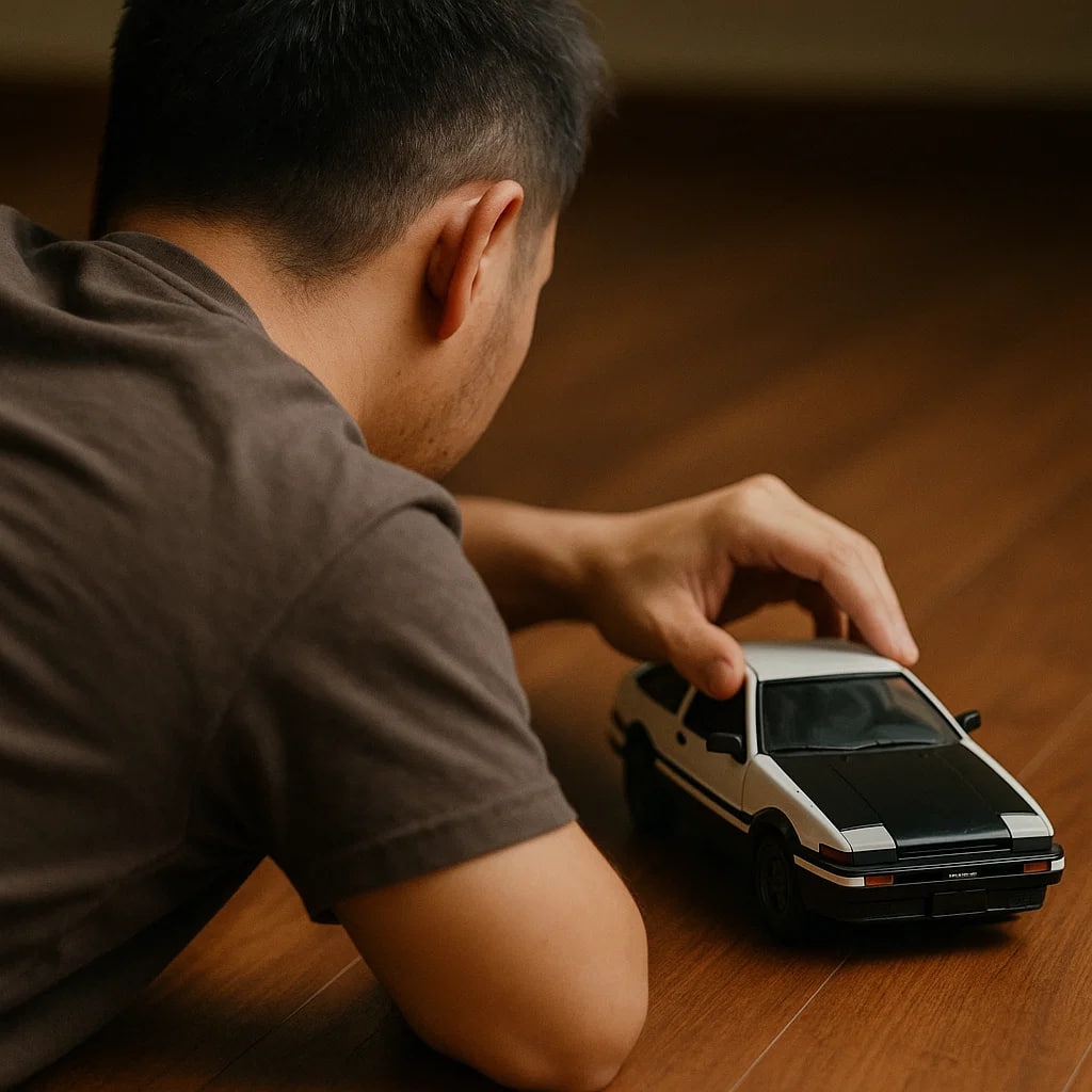 “Dalam Badan Suami, Ada Anak Kecil yang Pernah Tak Dapat Apa Dia Nak.”

Bila suami leka main kereta kawalan jauh…
Bila dia excited pasang drone baru…
Atau khusyuk sangat polish motor kesayangan…
Kita kadang-kadang rasa, “Dah besar pun, macam budak-budak…”