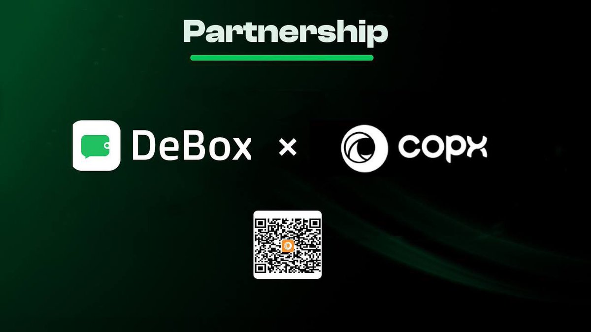 📢 Exciting Partnership: DeBox × COPX.AI 🤝

We’re excited to announce our latest collaboration with <a href="/COPX_AI/">COPX.AI</a> — a decentralized platform built around practical AI tools, community incentives, and decentralized governance.

Powered by an evolving AI engine,