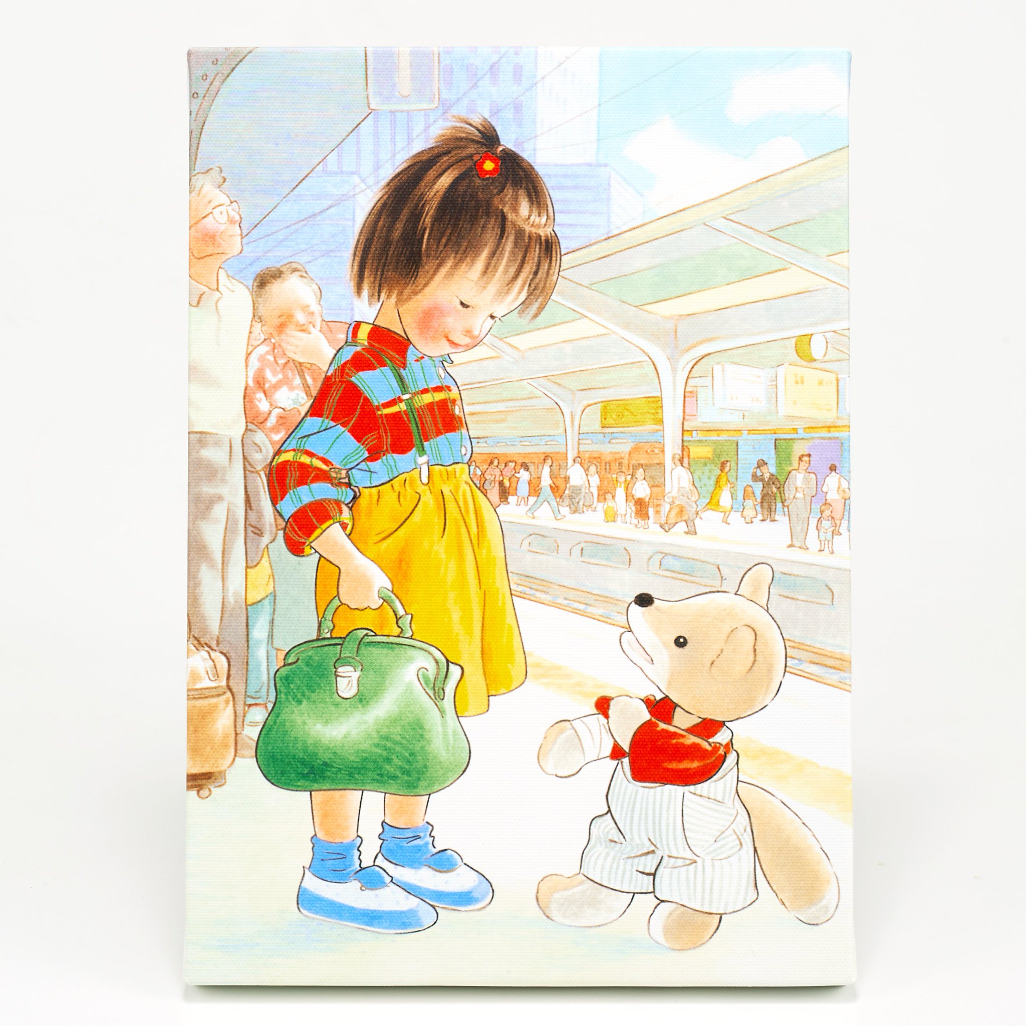 美品　カレ　ガラスアート　象の親子 夕焼けアートプリント　説明文一読お願いします 美品 カレ ガラスアート 象の親子 夕焼けアートプリント 説明文