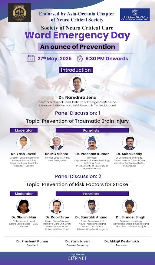 Join us for webinar with the experts on World Emergency day on 27th May 2025 at 6.30pm
Link : clrn.in/?l=yV18z
#webinar #session #emergency #doctor