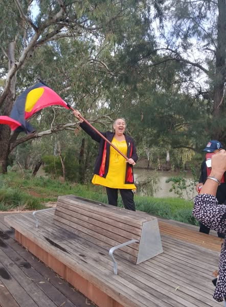 CentreMehi's tweet photo. Celebrating our first major water buyback for the Murray Darling in Tubbagah country, Macquarie River #AWEP #BlackWater @DCCEEW Released last night. Many more to come. https://t.co/ZkeW0x7bxl