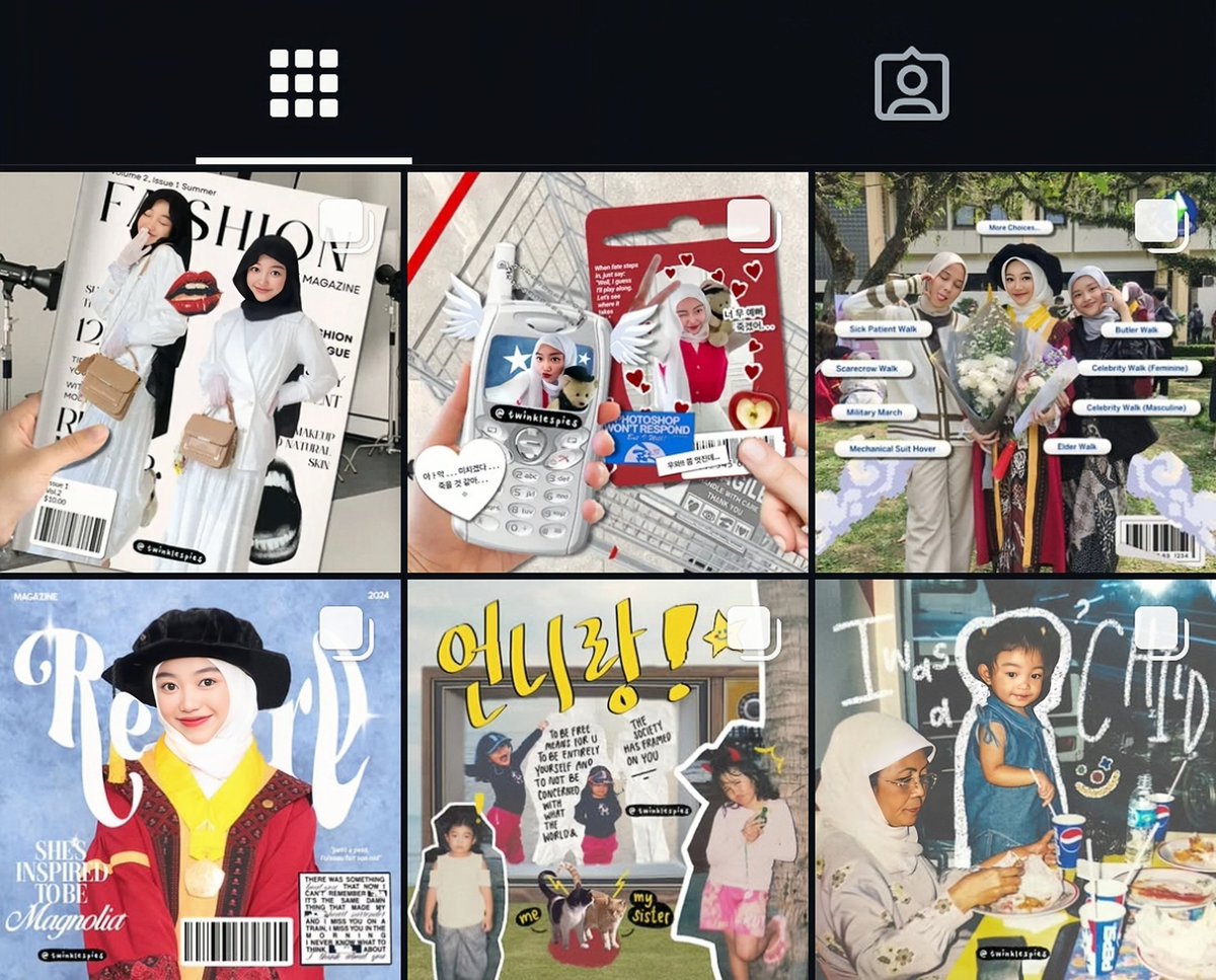 ketika feeds instagram orang lain udah 4:5, sementara akunku masih 1:1