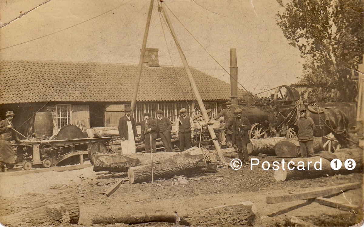 postcard13's tweet image. Thick Trunk Tuesday
Sawmill with traction engine driving a circular saw bench for cutting and milling tree trunks;
#socialhistory
#sawmill
#ThickTrunkTuesday
#tractionengine
#workers
#postcard
#oldpostcard