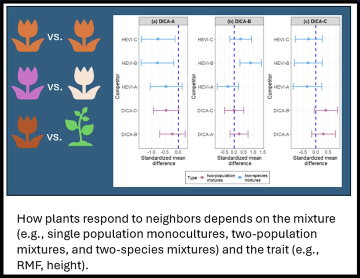 #OpenAccess
Population and species neighbor identity impact trait–trait relationships and plant performance

Alicia J. Foxx et al
doi.org/10.1002/1438-3…

admixture provenancing/ interactions/ intraspecific variation/ plasticity/ trait hierarchy