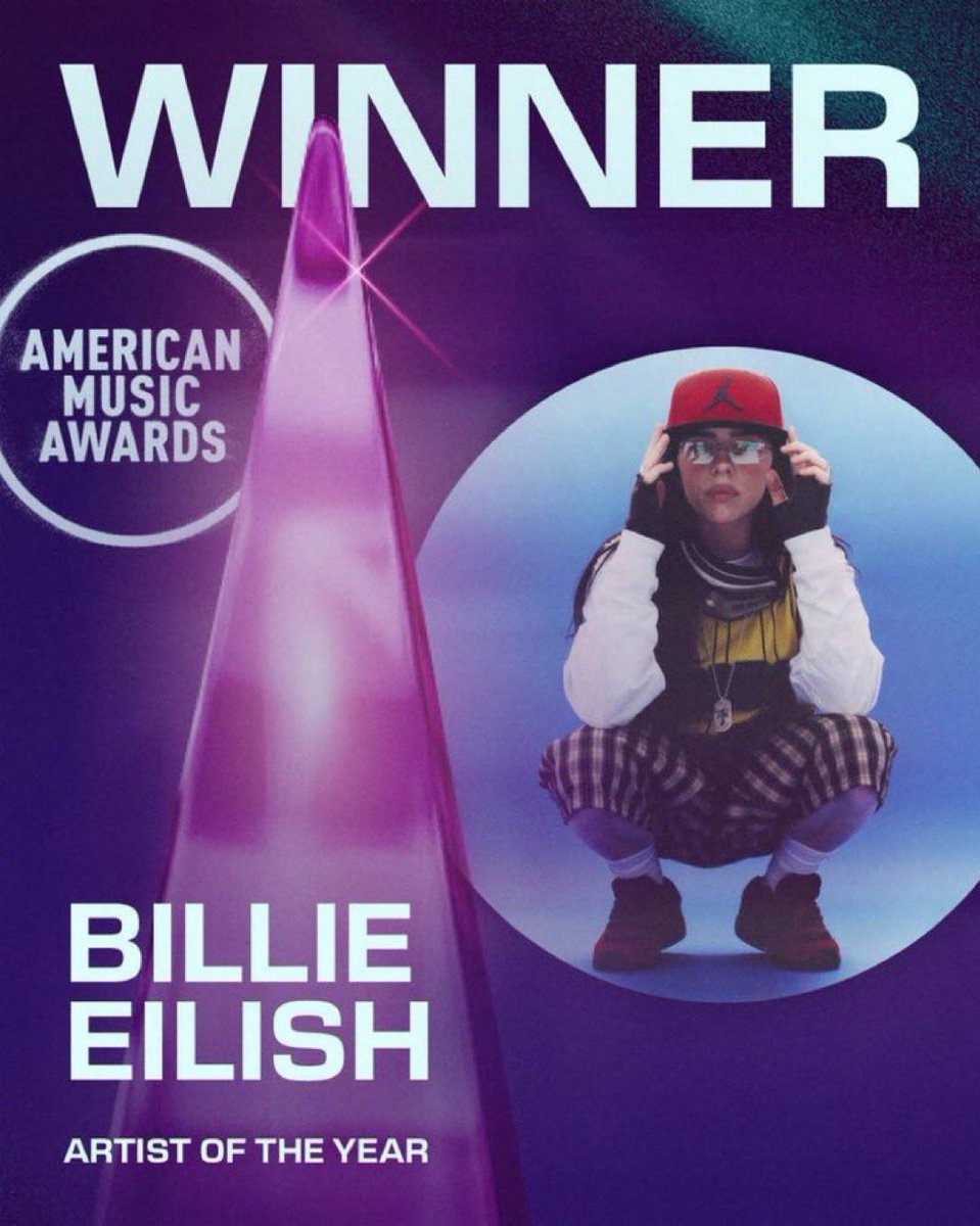 eilishchart's tweet image. .@BillieEilish has won 7/7 categories she was nominated in at the 2025 American Music Awards!

- Artist of the Year
- Album of the Year
- Favourite Pop Album
- ⁠Song of the Year
- ⁠Favourite Pop Song 
- ⁠Favourite Female Pop Artist
- Favourite Touring Artist