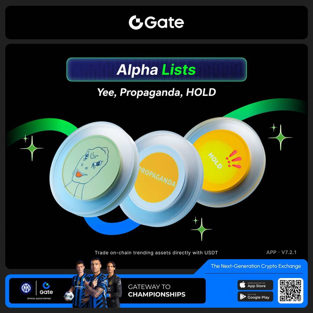 📢 $Yee, $Propaganda and $HOLD are now live on Gate Alpha! Users can now  trade Yee Token ( $Yee ), Spread lies about this coin ( $Propaganda ) and  Hold Coin ( $