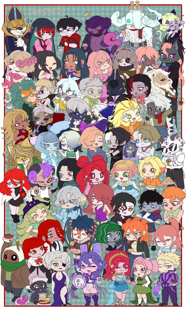 Happy Third Anniversary <a href="/dislyte/">Dislyte</a> (/^ω^)/~🎂🌟
(How many 3s can you find?👀)
#DislyteFanart #シンネオ
