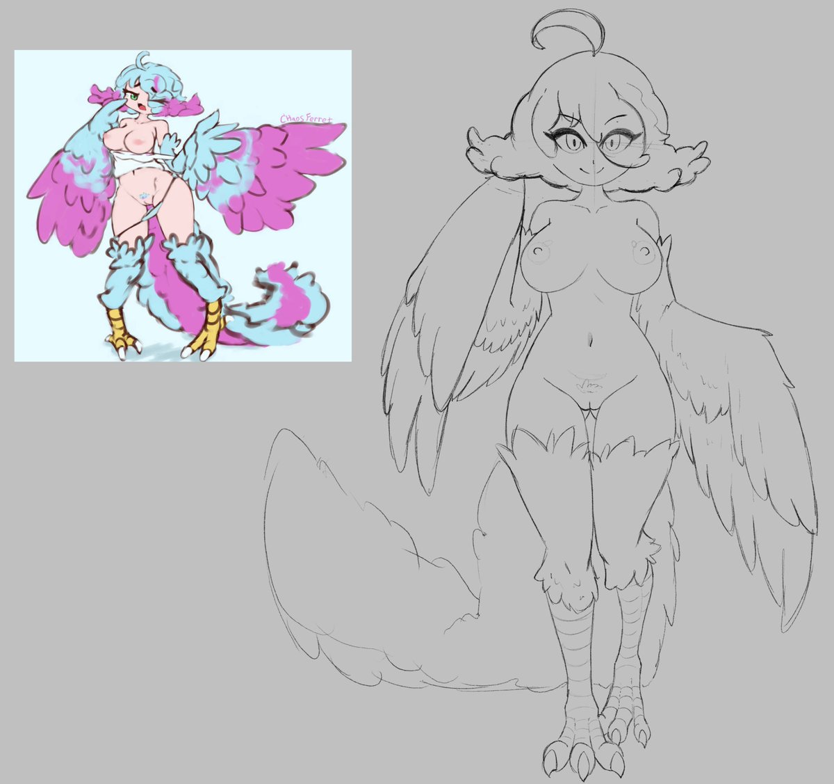 SquigglyDraws.bsky (@squigglydraws) on Twitter photo Panini belongs to <a href="/ChaosferretsDEN/">Chaosferret🔞</a>
The color scheme and overall design drew me in to doodle this cute bean. Also, it was fun trying to figure out how to draw human anatomy. (thank you Symmetry ruler for helping~) Panini belongs to <a href="/ChaosferretsDEN/">Chaosferret🔞</a>
The color scheme and overall design drew me in to doodle this cute bean. Also, it was fun trying to figure out how to draw human anatomy. (thank you Symmetry ruler for helping~)