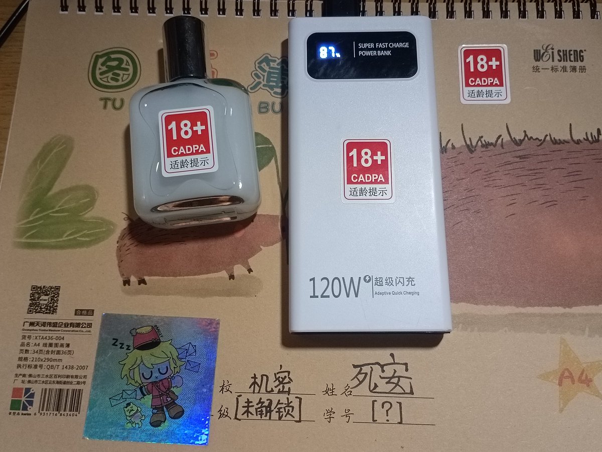 我买了18+贴纸😎