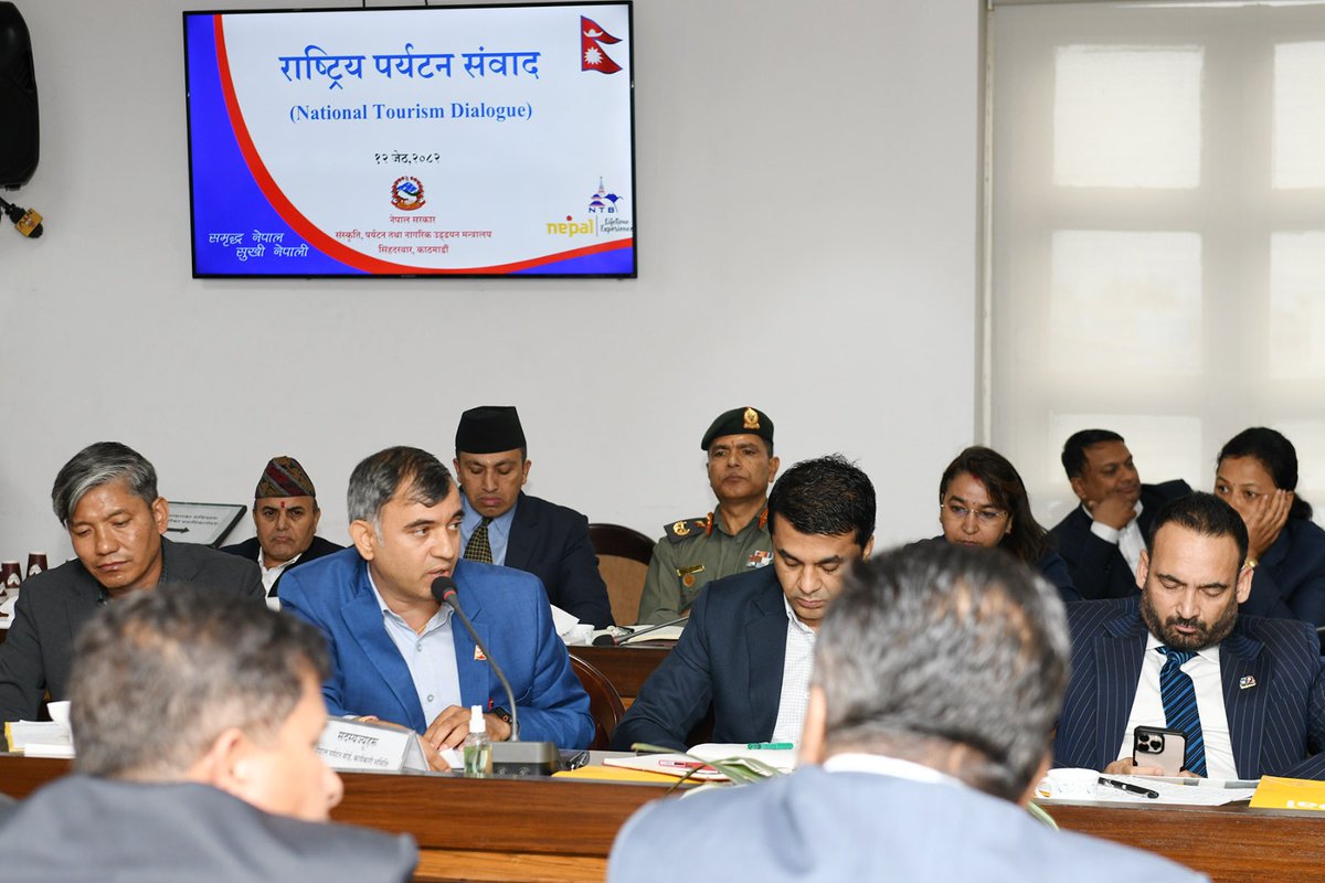 🇳🇵 National Tourism Dialogue 2025
📅 May 26📍Singha Durbar
Jointly organized by MoCTCA &amp; NTB
PM KP Oli: “Nepal is no longer remote. We’ve made progress—but much more must be done, urgently and together.”
🔗 Read more: trade.ntb.gov.np/national-touri…
#TourismDialogue2025