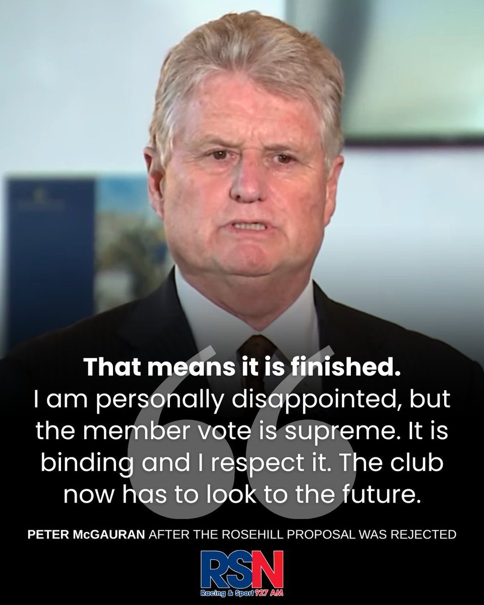 RSN Racing & Sport (@rsn927) on Twitter photo The ATC chairman has guaranteed the push to sell Rosehill is now over, after 56.1 per cent of members voted no to the proposal.
Don't miss a massive edition of #RacingPulse with <a href="/m_felgate/">Michael Felgate</a> on RSN from 8.30AM.
We'll get the reaction from a host of racing's biggest names. The ATC chairman has guaranteed the push to sell Rosehill is now over, after 56.1 per cent of members voted no to the proposal.
Don't miss a massive edition of #RacingPulse with <a href="/m_felgate/">Michael Felgate</a> on RSN from 8.30AM.
We'll get the reaction from a host of racing's biggest names.