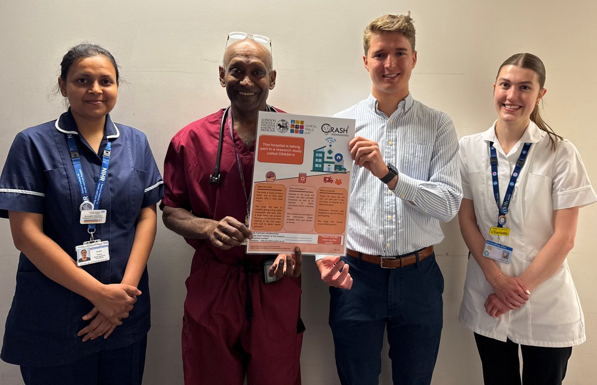 Clinical Trials Unit - Global Health Trials Group (@ctu_lshtm) on Twitter photo Great to visit <a href="/UHNM_NHS/">UHNM NHS Trust 🏥</a> last week to catch up with Dr Raj, Surabhi and Charlotte about the #CRASH4trial. Thanks for your time and enthusiasm — looking forward to seeing Royal Stoke’s first patient soon! #TXA Great to visit <a href="/UHNM_NHS/">UHNM NHS Trust 🏥</a> last week to catch up with Dr Raj, Surabhi and Charlotte about the #CRASH4trial. Thanks for your time and enthusiasm — looking forward to seeing Royal Stoke’s first patient soon! #TXA