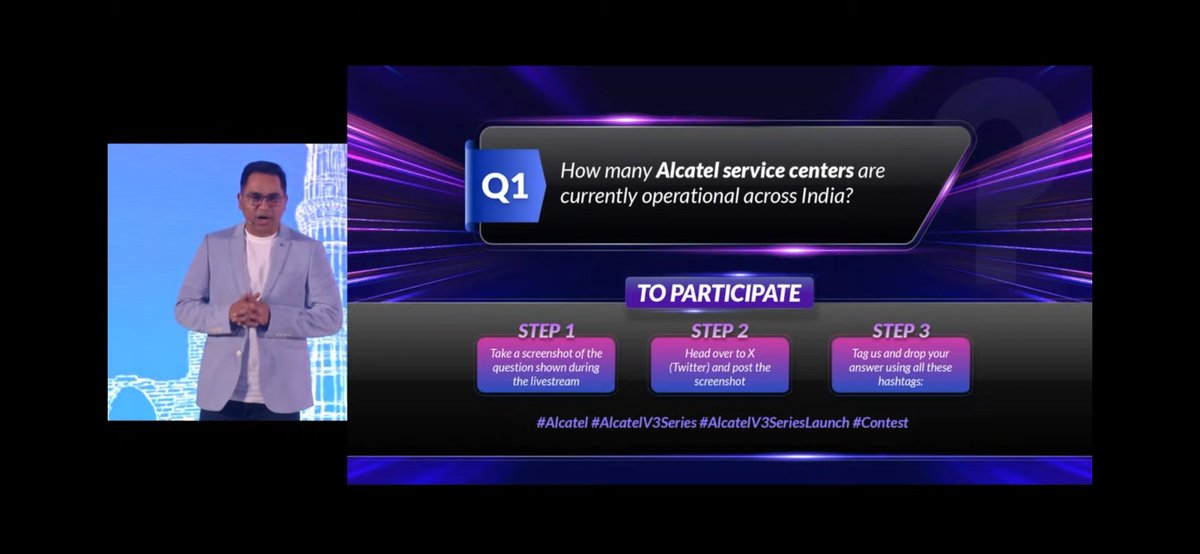 Sanjukta_Das1's tweet image. A1) 300+ Service centers are operational across India. 
#Alcatel #AlcatelV3Series #AlcatelV3SeriesLaunch #Contest
@IndiaAlcatel 

Tag
@VHetal
@anuragalive1
@iam_craaaj
@ravimoon64
@SaibalMariners
