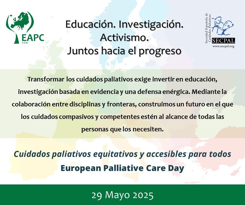 🙅 Muchos profesionales de la salud reciben poca o ninguna formación en #cuidadospaliativos. Sin conocimientos, no serán accesibles

🔵 Invertir en formación y evidencia científica es clave para garantizar una atención compasiva y competente

#EUPalliativeCareDay <a href="/EAPCvzw/">EAPC VZW</a>