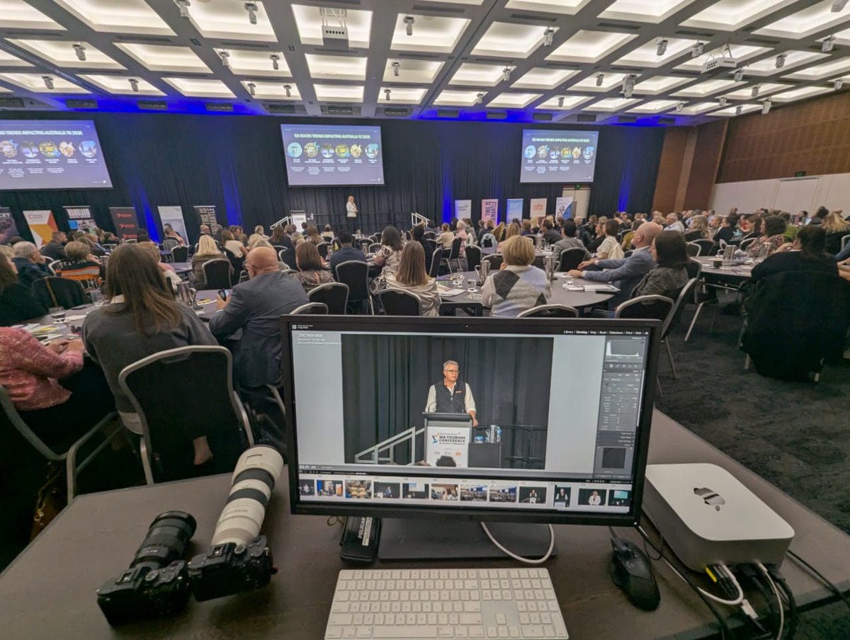 My office today, come and say "g'day!" (2025 Perth Airport WA Tourism Conference) Oh yeah..by the way, anyone who filled out my enquiry form this morning. It decided to delete all the entrants, so I might not be getting in touch with you! Come back!!