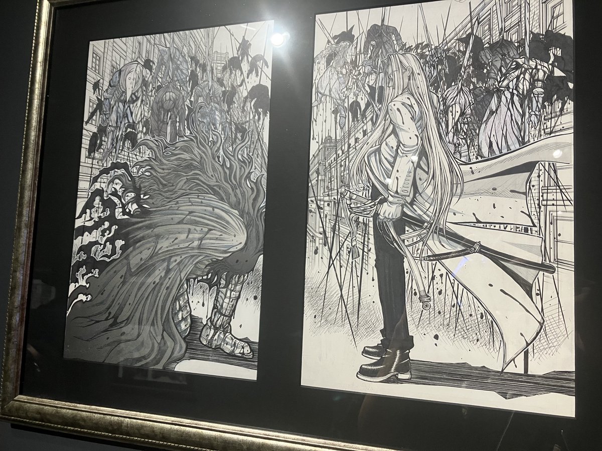 原画は良かったけど気になったのは場所によって反射で上手く写真撮れない点
肉眼で見れれば満足だけどせっかく写真OKなんだから光源の位置関係には気を配って欲しかった
あと物販まさかの自分で袋詰めさせられて驚き
別にいいけどこの手の催しでセルフってあんまなくない?混雑対策でも味気ないね 