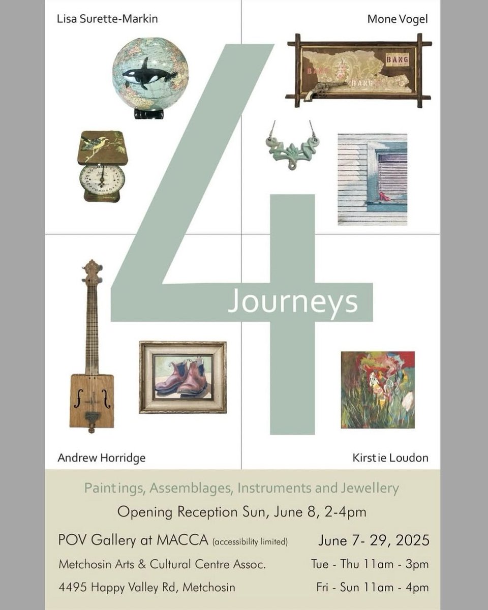 PrestigeFraming's tweet photo. Some of our friends from the Island art community are hosting a group show at Point Of View Gallery at MACCA, Metchosin, BC, for the month of June. Opening reception June 8 at 2pm. Everyone welcome.

#yyjcommunity #yyj #victoriabc #metchosinbc #vanisle #yyjarts #victoriabuzz https://t.co/lLVRWvMyGA