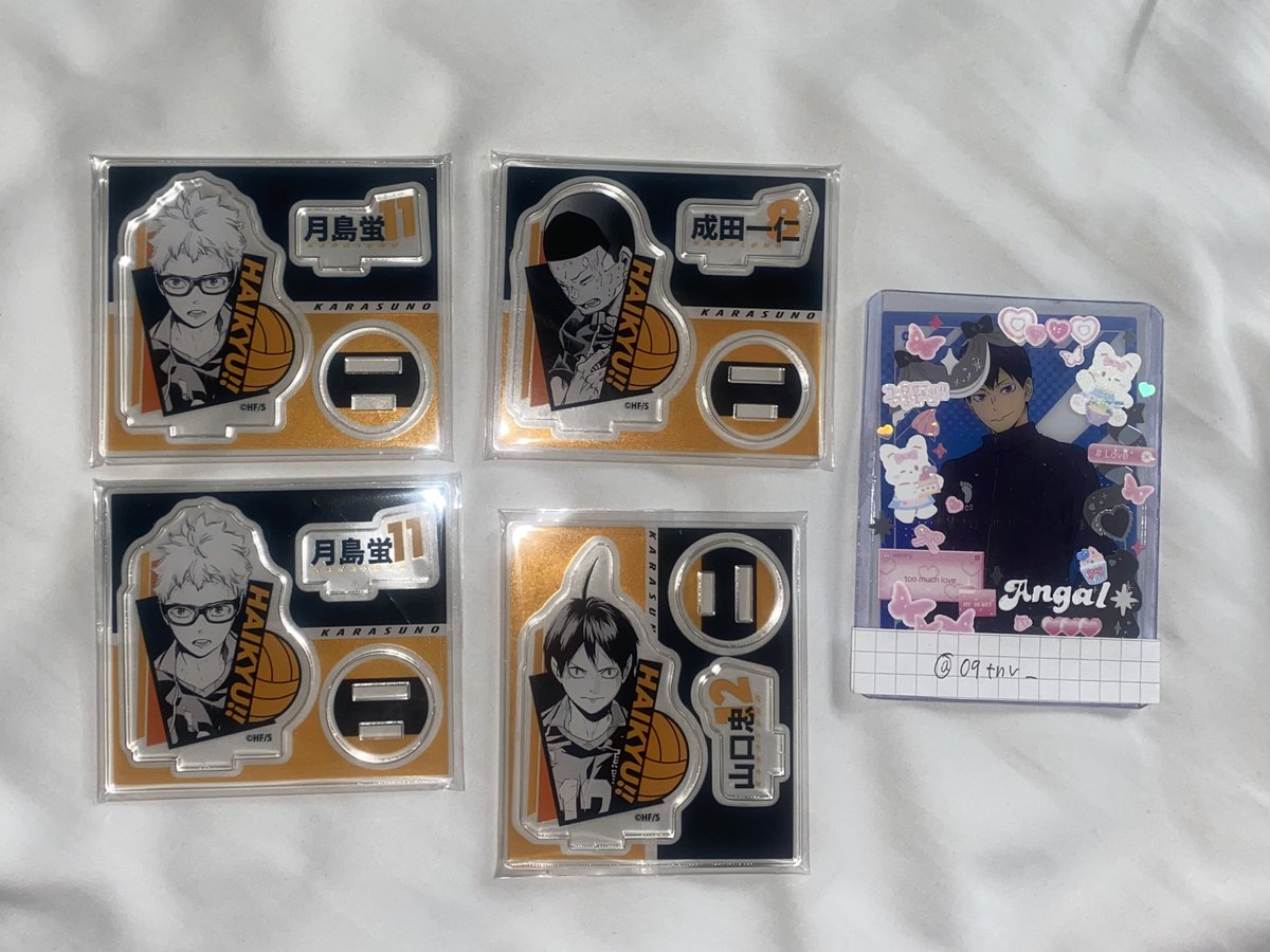 09tnv_'s tweet photo. 【グッズ譲渡】
ハイキュー アクリルフィギュアコレクション第1弾　アクフィ

譲　月島2 山口 成田

求　定価＋送料

✧成田含む方、まとめての方優先
✧月島のみでのお取引は今のところ考えておりません
✧大阪市内での手渡し可能(現金〇、要相談)

お気軽にお声がけ下さい https://t.co/rD80Nz1oMH