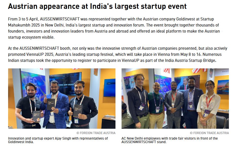 #IndiaAustriaStartupBridge 🇮🇳🇦🇹