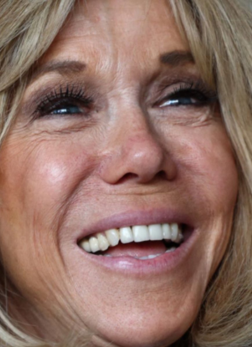 <a href="/BGatesIsaPyscho/">Concerned Citizen</a> Brigitte is Jean-Michel Trogneux. And years ago it was easier to see but since then, he now has gotten crowns to conceal the very telling front teeth as well as a rhinoplasty, per that horizontal crease under the nose in all smiling photos, along with wig to conceal hairline.