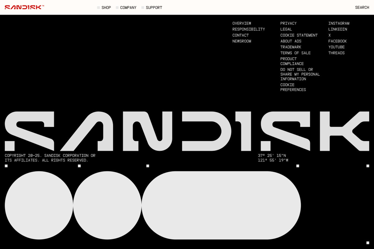 browsing_mode's tweet image. Sandisk (@SanDisk)
→ sandisk.com
Design: @ainoagency
Executive Creative Director: Stephen Hero
Creative/brand: Jordy Kuster
Agency: ELA Advertising / Smart Magic
Motion: Daisy Chain Studio