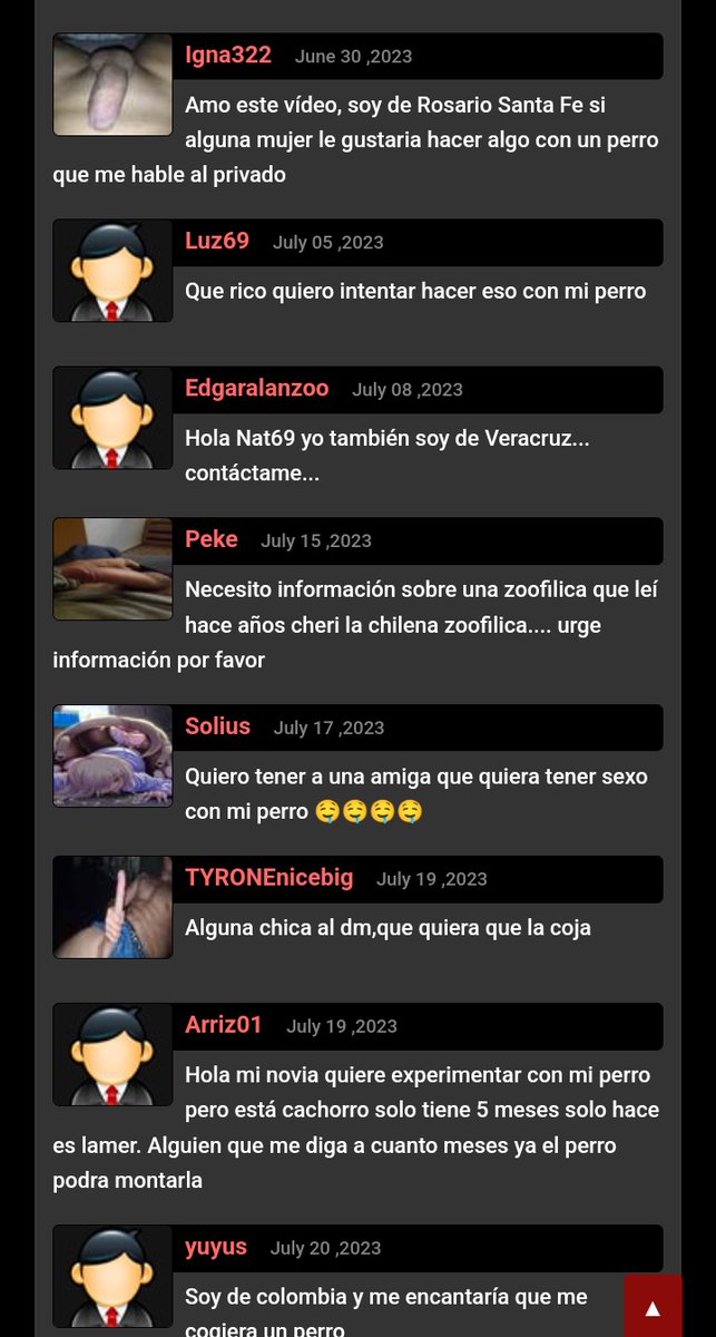 Me llama la atención que jamás vi gente que se meta a estás páginas a investigar a los degenados zo0filic#s que andan sueltos por ahí, llegando hasta juntarse para hacer estás cosas super asquerosas.
Si tan solo tuviera la oportunidad de llamar a la policía local de sus zonas. Xd