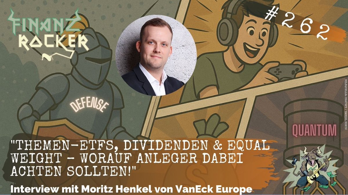 In der neuen Folge spreche ich mit Moritz Henkel von VanEck Europe darüber, wie Themen-ETFs entstehen und wo Chancen und Risiken liegen. Am Ende gebe ich noch einen Überblick über mein eigenes Themen-ETF-Portfolio und die Fallstricke: finanzrocker.net/themen-etfs-di…