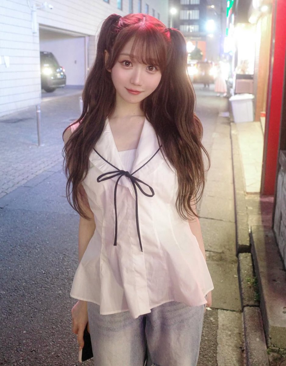 💘#イコラブ #大谷映美里 ちゃん着用 □ ZARA リボンタイ付きポプリン