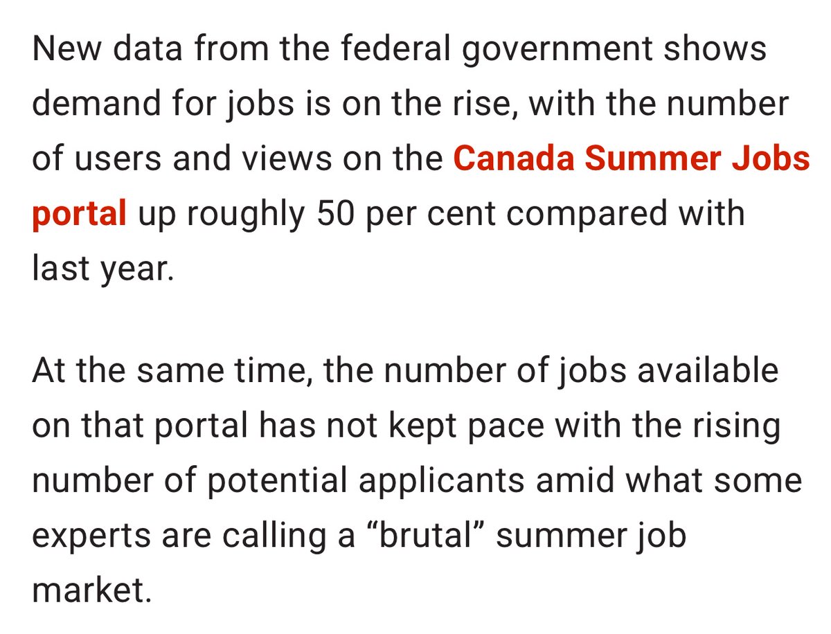 This year there are 50% more users on the Canada Summer Jobs portal, competing for scarce jobs.

Why is the federal government still approving new foreign worker visas?