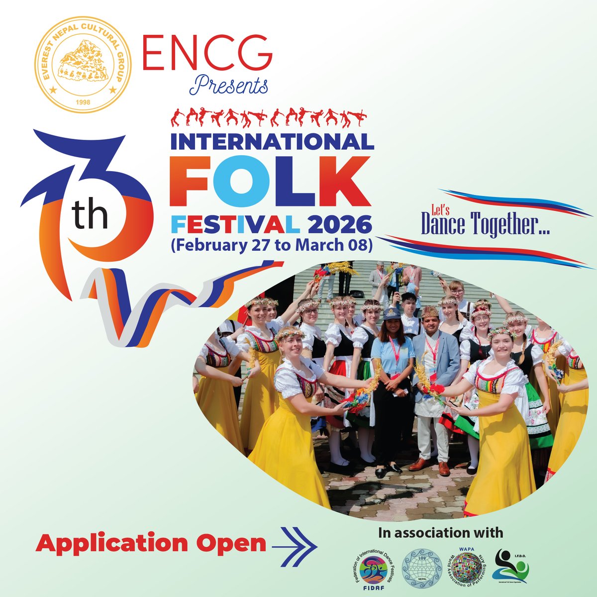 FolkCultural's tweet photo. Application Open
Let's Dance Together's ...........
Pleased to inform you that we are now accepting applicants for our festival in 2026 (Feb. 27 to March 08, 2026) ! Find more information and an online form to fill out on or website: https://t.co/jAFwsRsD74 https://t.co/VsfiZfLiBD