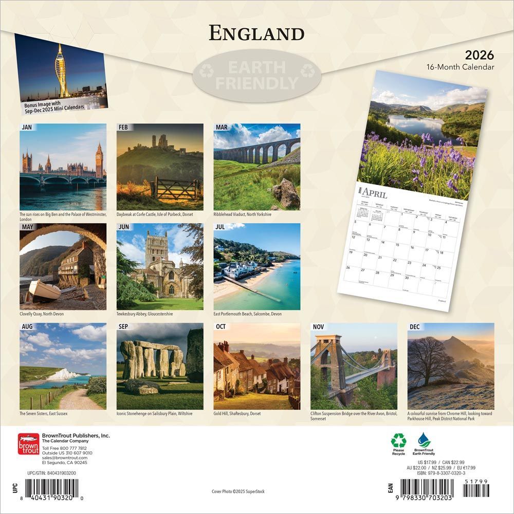 browntroutpub's tweet image. Take full advantage of the #SpringBankHoliday in the #UK with peaceful moments or exciting outings. The #England calendar brings charming countryside and iconic landmarks to your space—perfect for planning your time off. Order yours today and enjoy it! buff.ly/BHGZwwn