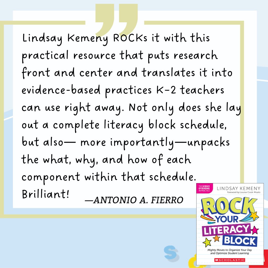 Lindsay Kemeny (@lindsaykemeny) on Twitter photo SUCH a nice review from Dr. Antonio Fierro! 🎉 You guys! This book comes out in 3 WEEKS! Eek! Get ready! <a href="/ScholasticEdu/">Scholastic Teachers</a>
Order here:
shop.scholastic.com/teachers-ecomm… SUCH a nice review from Dr. Antonio Fierro! 🎉 You guys! This book comes out in 3 WEEKS! Eek! Get ready! <a href="/ScholasticEdu/">Scholastic Teachers</a>
Order here:
shop.scholastic.com/teachers-ecomm…
