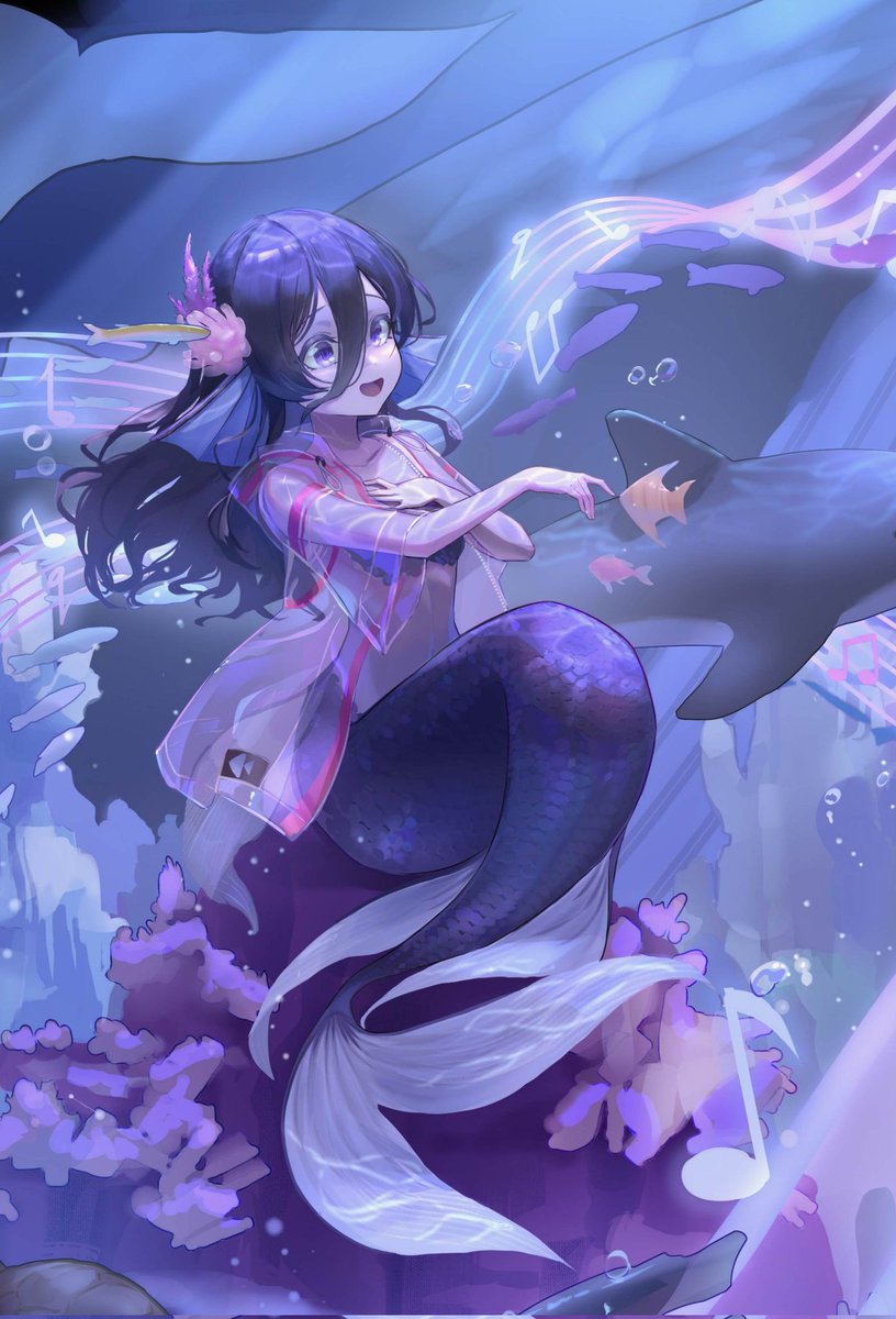 我真的有比去年进步么。。。 #Mermaid #originalcharacter #characterdesign