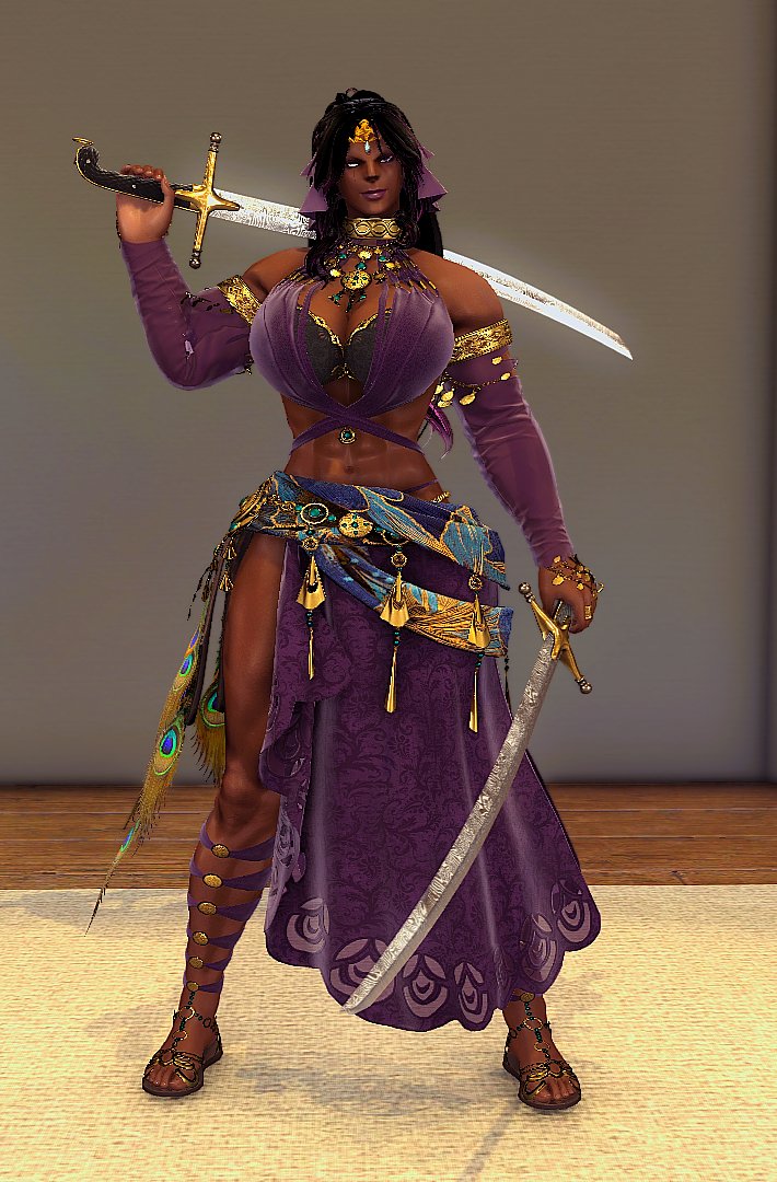 The swords just tie this magical outfit together.